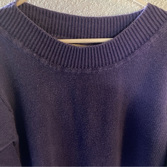 90s Vintage Oversized Purple Knit Sweater Tunic - Picture 2 of 5